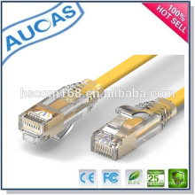 Cat5e plat rj45 réseau ethernet cordon de raccordement / ampli cat6 plaqué or 4 paires 8p8c câble de connexion LAN / prix d&#39;usine de la Chine de haute qualité